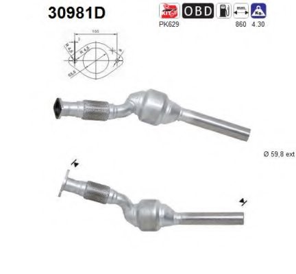 AS 30981D Catalytic Converter